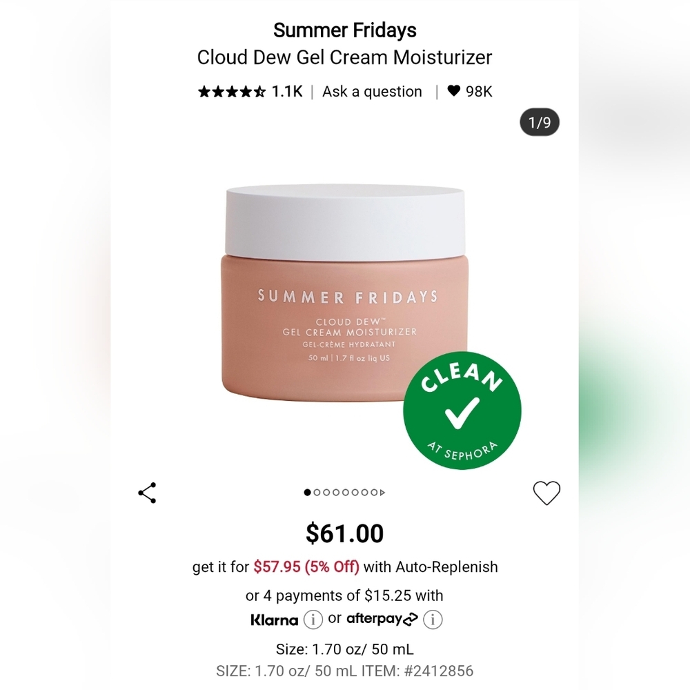New Summer Fridays Cloud Dew